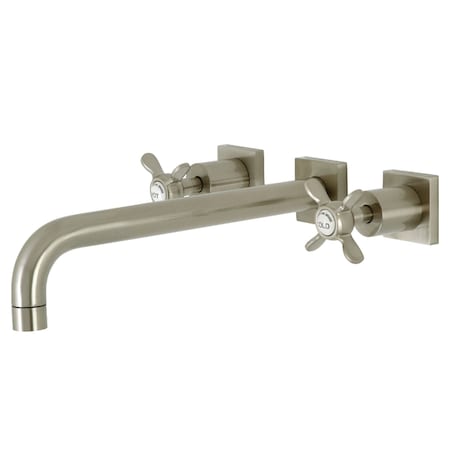 Kingston Brass KS6058BEX Wall Mount Tub Faucet, Brushed Nickel KS6058BEX